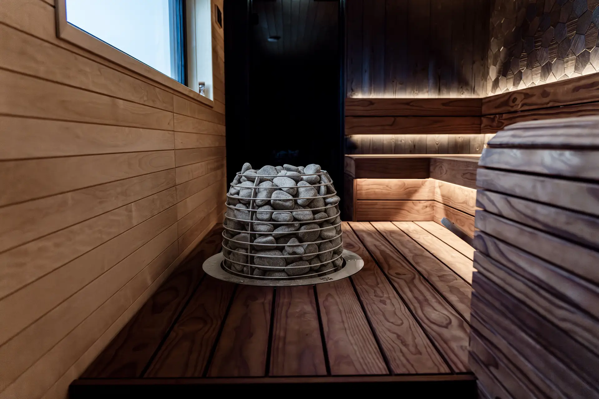 Crafted geometric wood details and tactile surfaces reflecting creative bespoke design